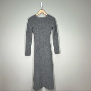 AllSaints Long Gray Sweater Dress, Size Small